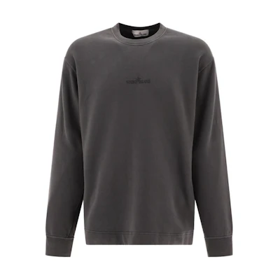 Stone Island Charcoal Crewneck Pullover Sweatshirt 791565477-V0062
