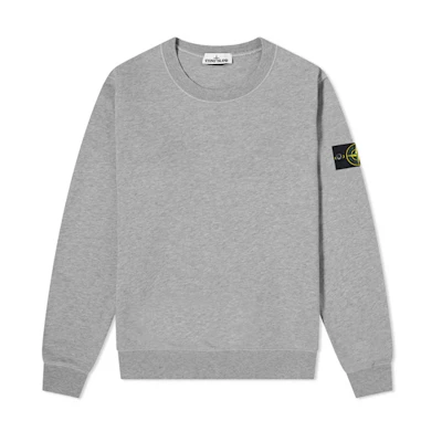 Stone Island Classic Badge Crewneck Sweatshirt Unisex Grey Clay Spring Summer Thin 741563051-V0M64