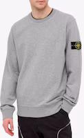 Lookbook Stone Island Classic Badge Crewneck Sweatshirt Unisex Grey Clay Spring Summer Thin 741563051-V0M64