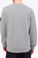 Shop Stone Island Classic Badge Crewneck Sweatshirt Unisex Grey Clay Spring Summer Thin 741563051-V0M64