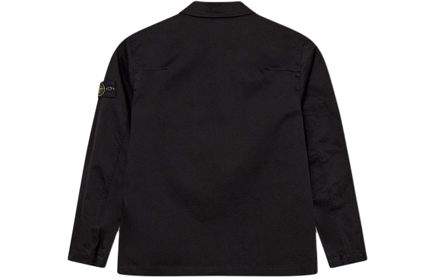 STONE ISLAND Classic Clean Fit Black Long Sleeve Zip-Up Jacket for Men. 801510812-V0029 圖 3