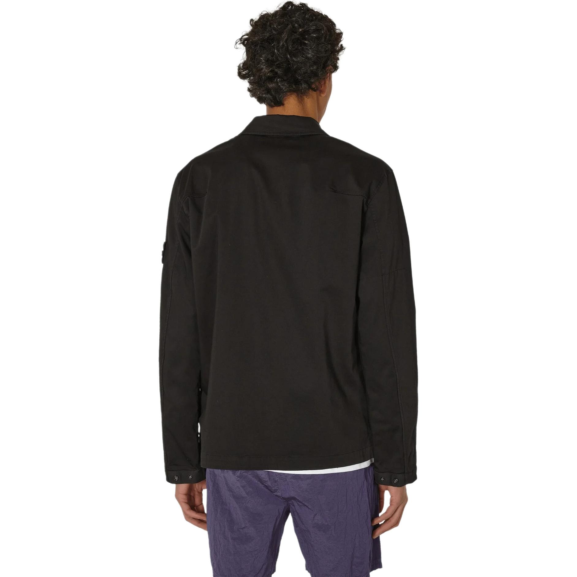 STONE ISLAND Classic Clean Fit Black Long Sleeve Zip-Up Jacket for Men. 801510812-V0029 圖 5