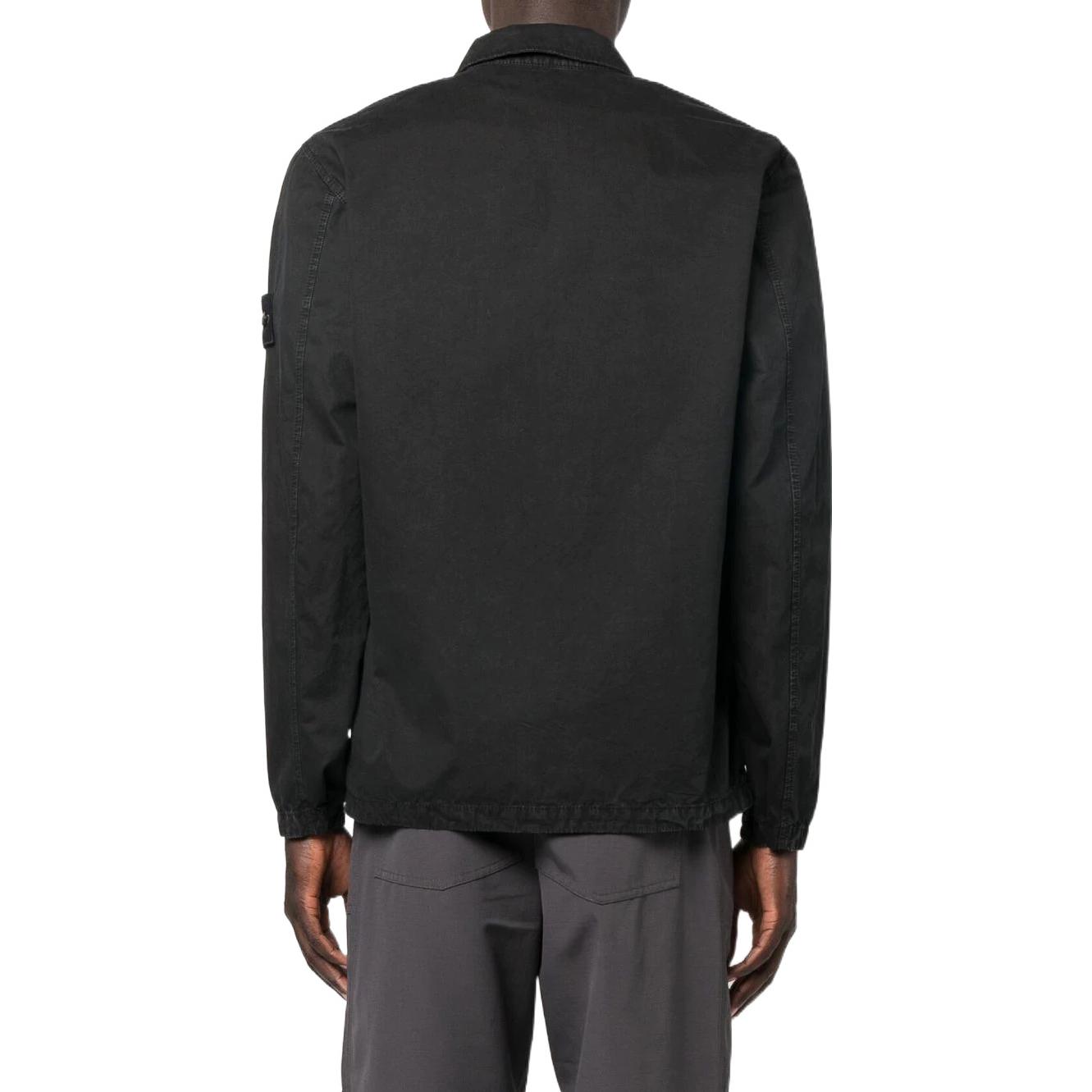 Stone Island Classic Cleanfit Double Pocket Washed Zip Shirt Jacket Black 7715101WN-V0129 圖 5