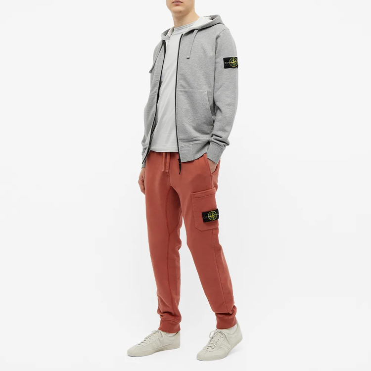 Lookbook STONE ISLAND Sudadera Cremallera Logo Clásico Hombre Gris Beige 741564251-V0M64