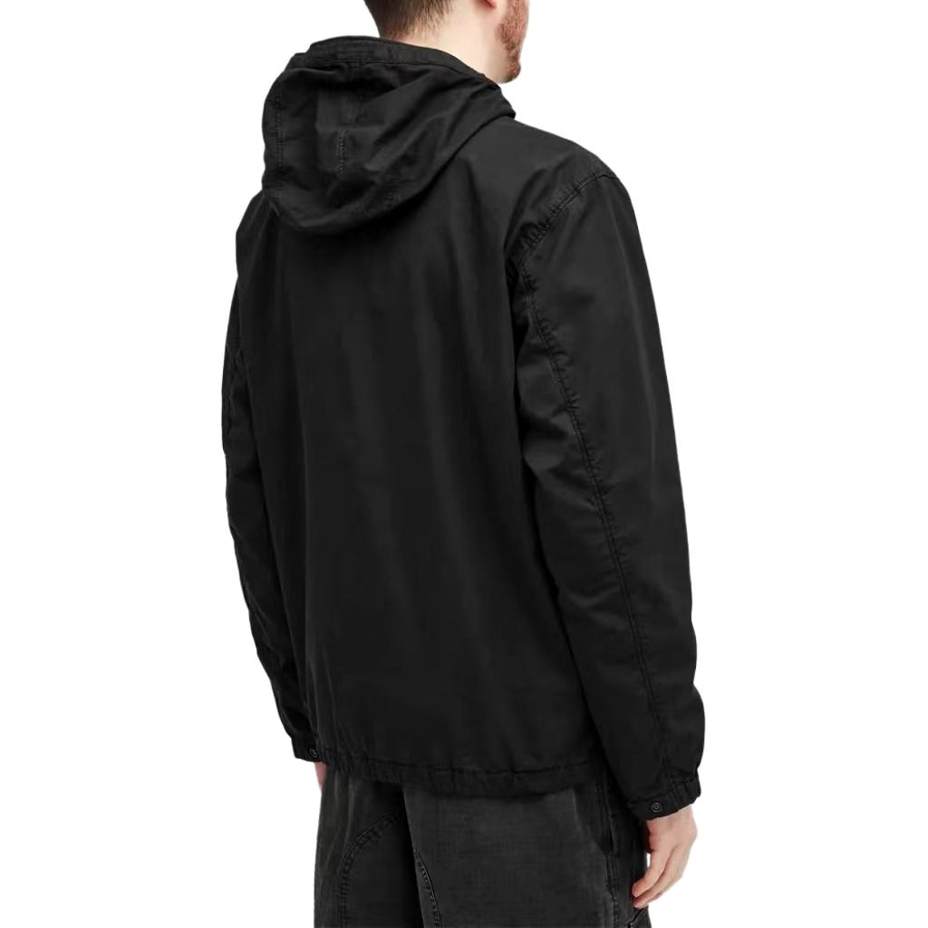 Shop ストーンアイランド クラシックロゴパッチ コットンジップフーディ 春秋用ジャケット 801542610-V0029