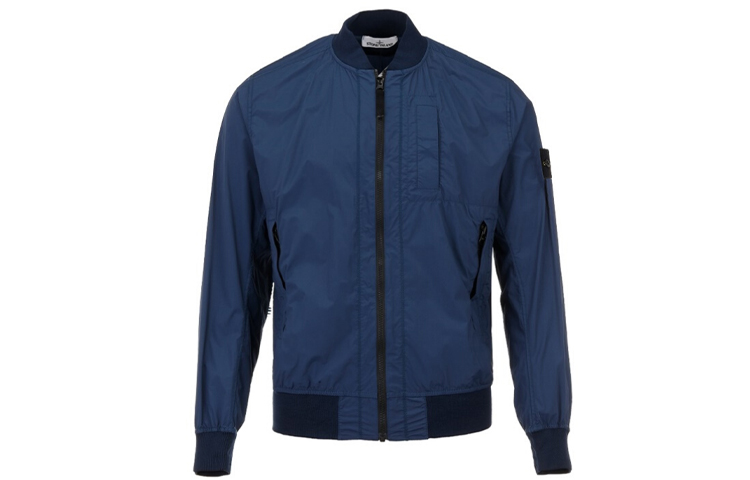 Stone Island Classic Logo Patch Jacket Ocean Blue 721544431-V0028