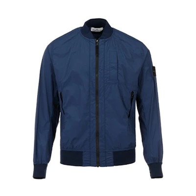 Stone Island Classic Logo Patch Jacket Ocean Blue 721544431-V0028