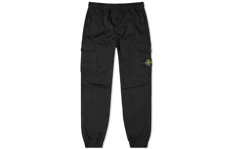 Order STONE ISLAND Seluar Jogger Kargo Logo Klasik Lelaki Wool Hitam. 731531414-V0029