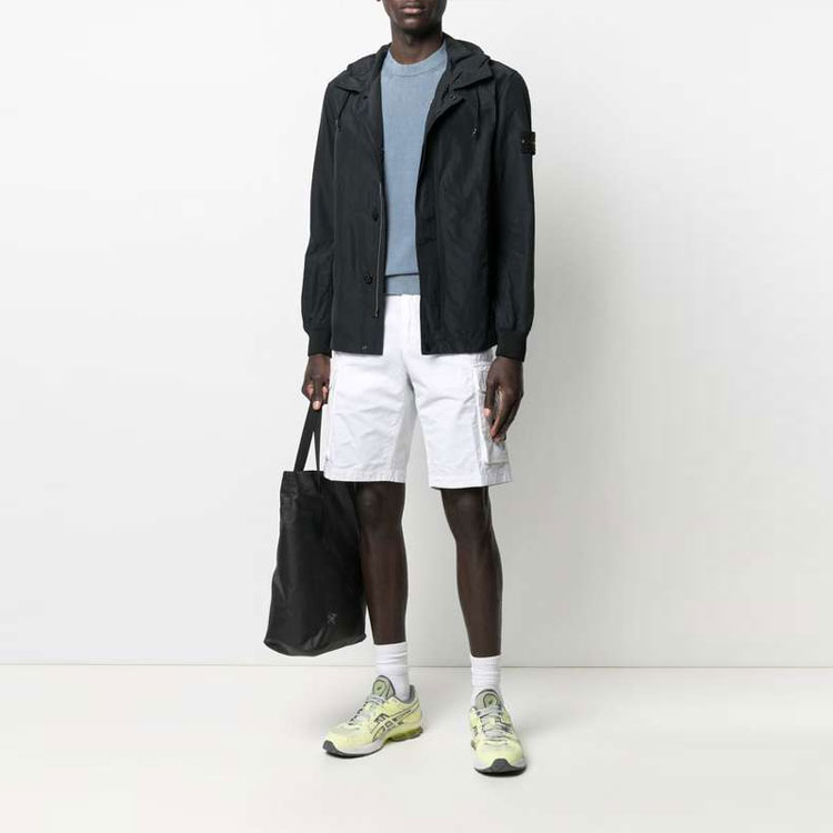 Stone Island Classic Micro Logo Nylon Zip-Up Jacket  Black 741541022-V0029 圖 4