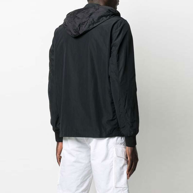 Stone Island Classic Micro Logo Nylon Zip-Up Jacket  Black 741541022-V0029 圖 5