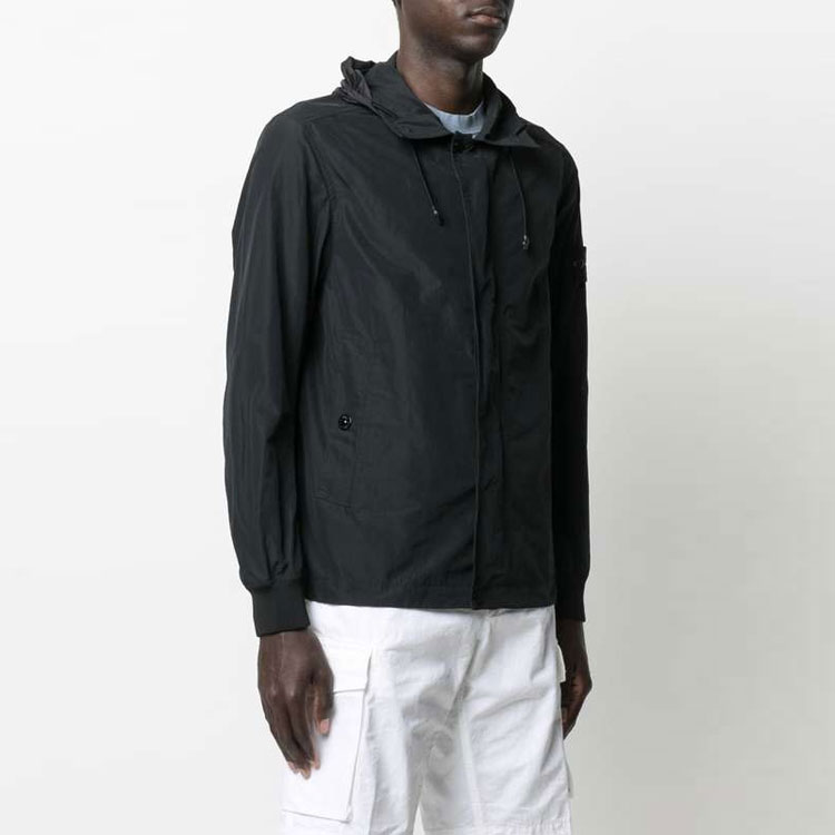Stone Island Classic Micro Logo Nylon Zip-Up Jacket  Black 741541022-V0029 圖 6