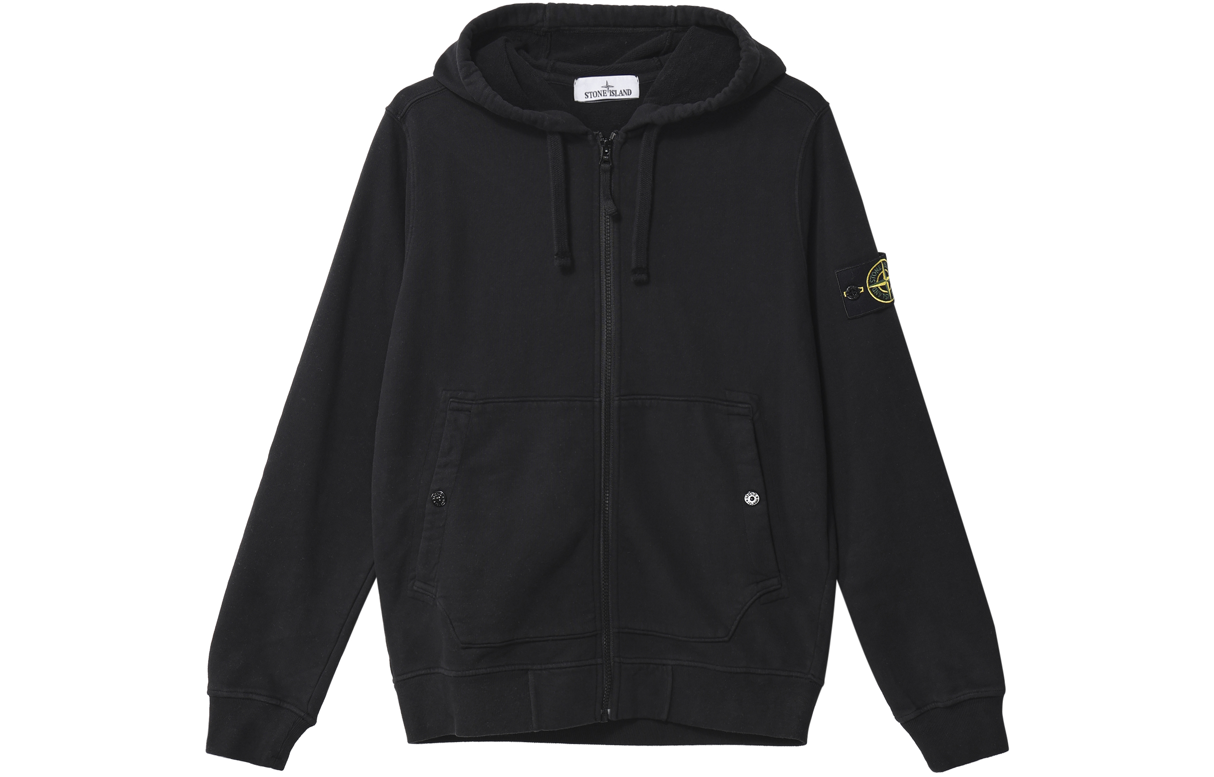 Stone Island Classic Solid Color Hoodie Jacket Unisex Black 791561620-V0029 圖 2