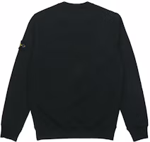 Lookbook STONE ISLAND Classic Solid Fleece Cotton Crewneck Sweatshirt Black Unisex. 731563020-V0029