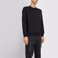 Details for STONE ISLAND Classic Solid Fleece Cotton Crewneck Sweatshirt Black Unisex. 731563020-V0029