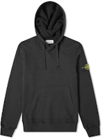 STONE ISLAND Classic Solid Logo Patch Hoodie Black Sweatshirt 731564120-V0029 STONE ISLAND Classic Solid Logo Patch Hoodie Black Sweatshirt 731564120-V0029