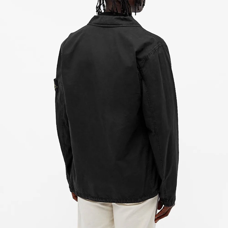 STONE ISLAND Classic Zip Shirt Jacket Black  Fall Collection 7515113WN-V0129 圖 4