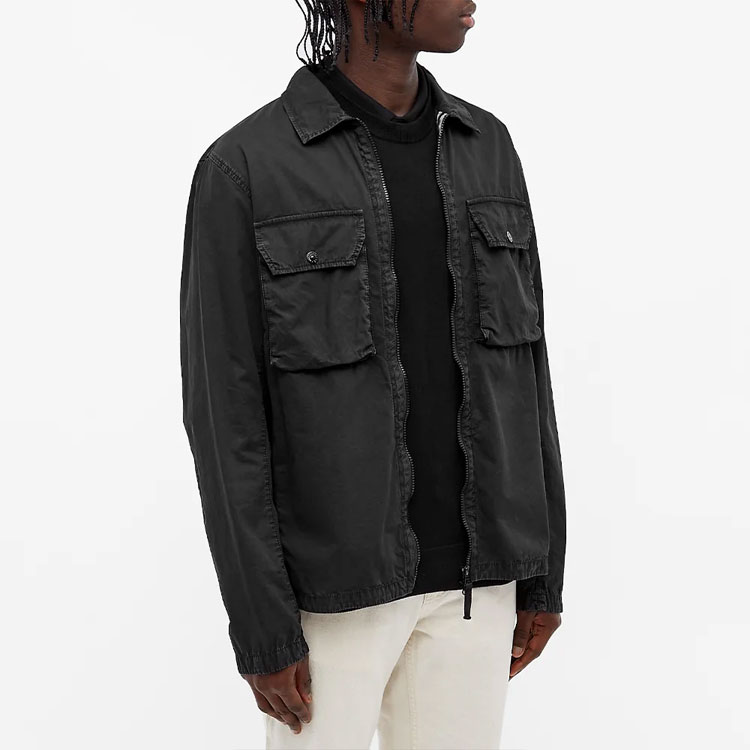STONE ISLAND Classic Zip Shirt Jacket Black  Fall Collection 7515113WN-V0129 圖 5