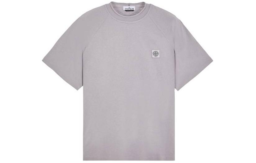 Stone Island Cleanfit Logo Print Crew Neck Purple T-Shirt for Men. 801521544-V0064 圖 2