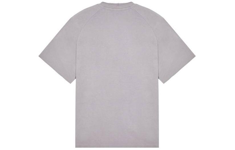 Stone Island Cleanfit Logo Print Crew Neck Purple T-Shirt for Men. 801521544-V0064 圖 3