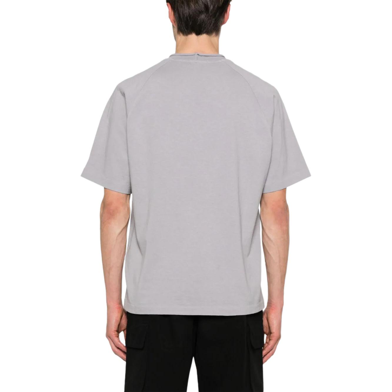 Stone Island Cleanfit Logo Print Crew Neck Purple T-Shirt for Men. 801521544-V0064 圖 5