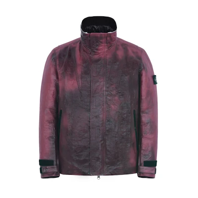 Stone Island Color-Changing Leather Jacket Purple - Long Sleeve Outerwear 691500199-V0014