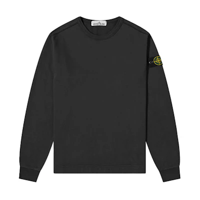 Stone Island Compass Badge Black Crewneck Sweatshirt Long Sleeve 731564450-V0029