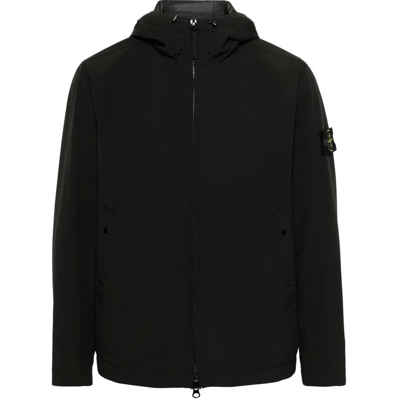 Stone Island Compass Badge Black Zip Hoodie Jacket POIZON240621904