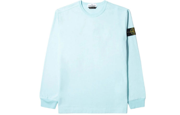 Stone Island Compass Badge Crewneck Sweatshirt Sky Blue - 731564450-V0044