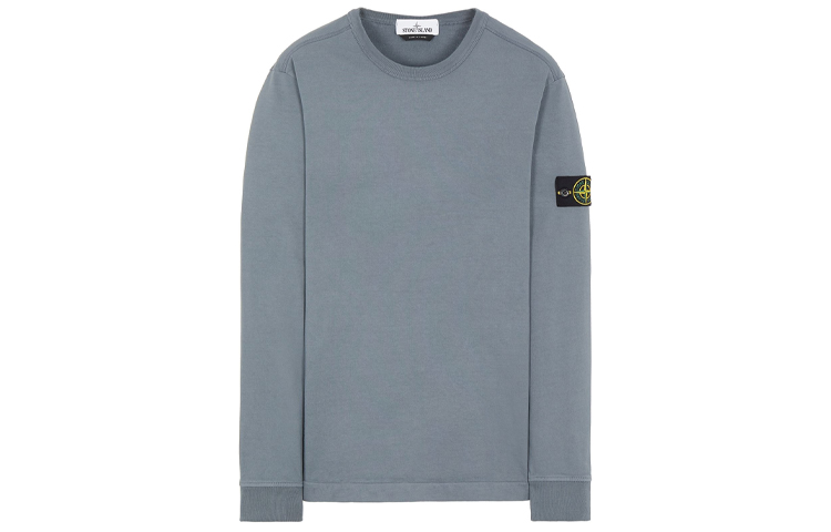 Stone Island Compass Badge Crewneck Sweatshirt Smog Blue 751564450-V0046