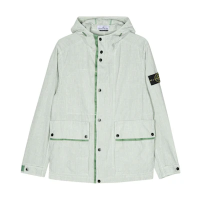 Stone Island Compass Badge Green Hoodie Jacket Men 801542230-V0052