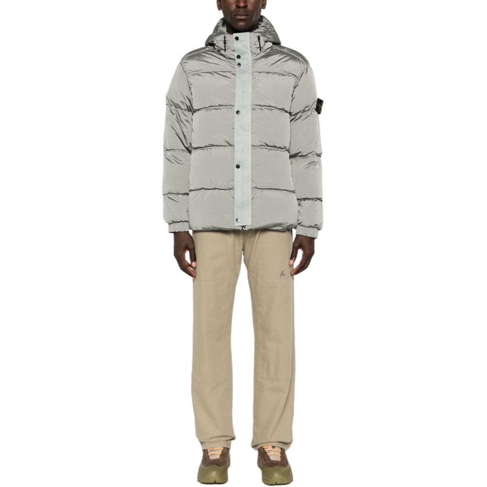STONE ISLAND Compass Badge Hooded Puffer Jacket Unisex Grey 811541419-V0160 圖 4