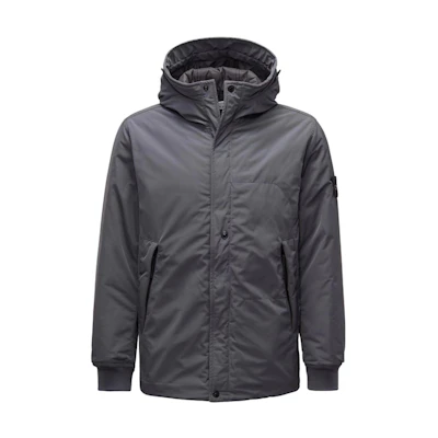 Stone Island Compass Badge Hoodie Jacket Gray - 791541826-V0062