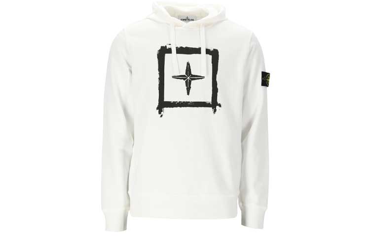 Stone Island Compass Badge Logo Hoodie White Unisex SS21 Edition. 741565894-V0001 圖 2