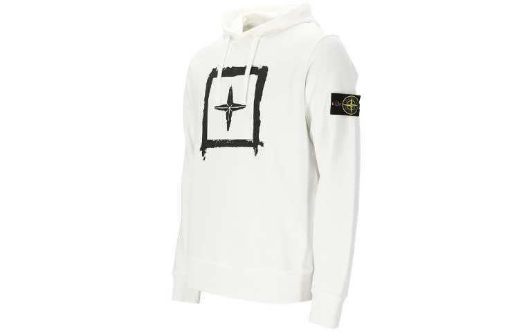 Stone Island Compass Badge Logo Hoodie White Unisex SS21 Edition. 741565894-V0001 圖 4