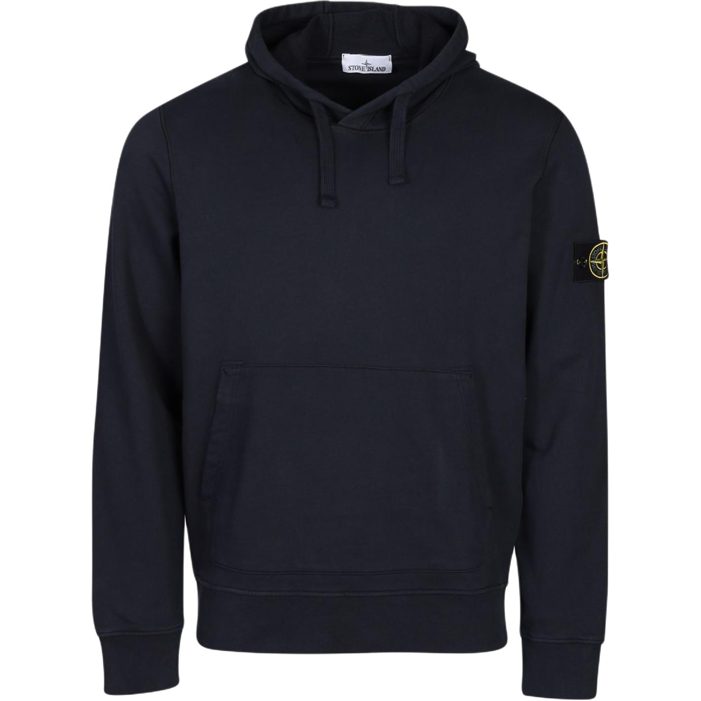 Stone Island Compass Badge Patch Hoodie Blue for Men 801564151-V0020