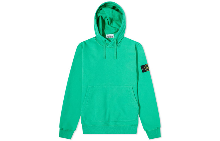 Order STONE ISLAND Compass Logo Hoodie Hijau Kapas. 751564120-V0050