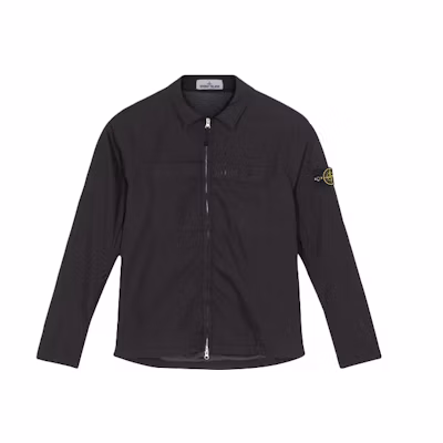 Stone Island Compass Logo Cotton Nylon Jacket Unisex Black. 731510404-V0029