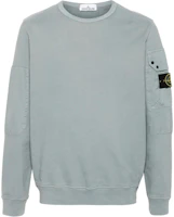 Stone Island Compass Logo Crewneck Fleece Sweatshirt Unisex - Autumn/Winter Sage Green. 811563920-V0066 Stone Island Compass Logo Crewneck Fleece Sweatshirt Unisex - Autumn/Winter Sage Green. 811563920-V0066