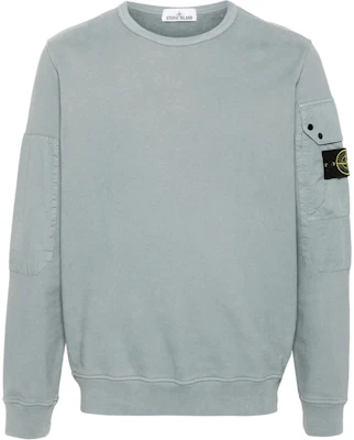 Stone Island Compass Logo Crewneck Fleece Unisex - Musim Luruh/Sage Green. 811563920-V0066 Order Stone Island Compass Logo Crewneck Fleece Unisex - Musim Luruh/Sage Green. 811563920-V0066
