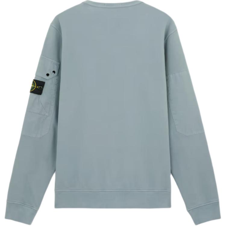 Lookbook 石头岛指南针标志男女同款圆领羊毛衫 - 秋冬鼠尾草绿色 811563920-V0066