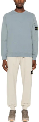 Stone Island Compass Logo Crewneck Fleece Unisex - Musim Luruh/Sage Green. 811563920-V0066 Shop Stone Island Compass Logo Crewneck Fleece Unisex - Musim Luruh/Sage Green. 811563920-V0066