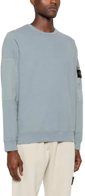 Stone Island Compass Logo Crewneck Fleece Unisex - Musim Luruh/Sage Green. 811563920-V0066 Details for Stone Island Compass Logo Crewneck Fleece Unisex - Musim Luruh/Sage Green. 811563920-V0066