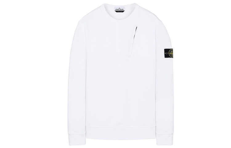 Stone Island Compass Logo Crewneck Sweatshirt Unisex White 721563151-V0093