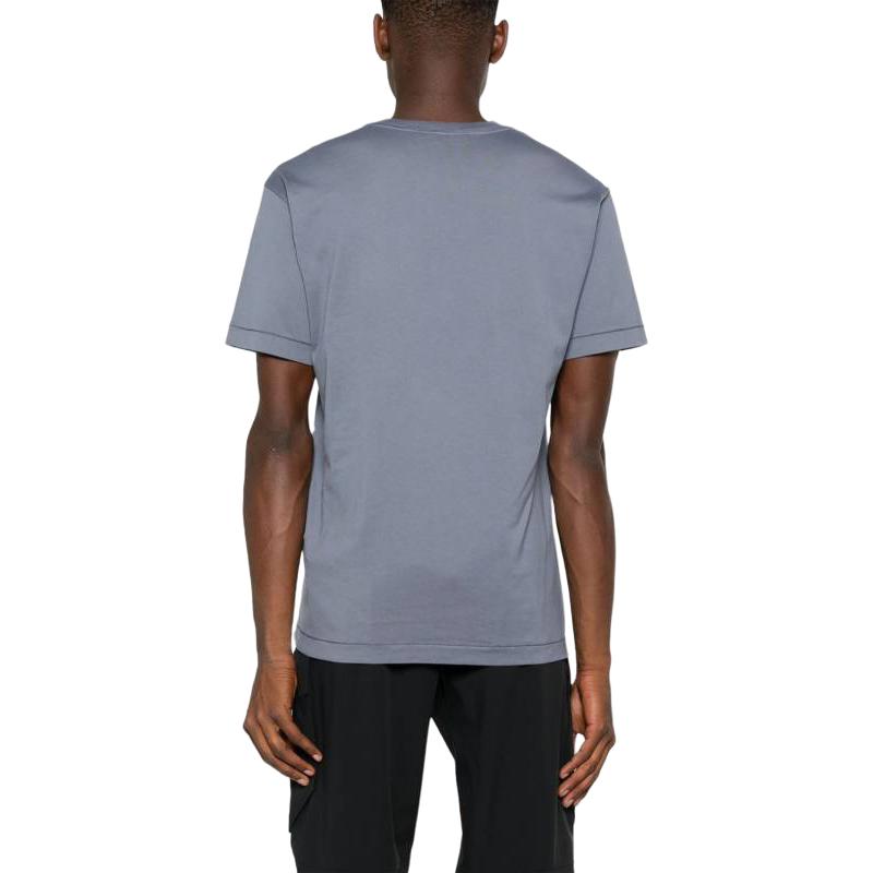 Shop 스톤아일랜드 컴퍼스 로고 크루넥 티셔츠 남성 블루 811524113-V0046