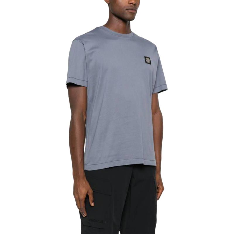 Purchase 스톤아일랜드 컴퍼스 로고 크루넥 티셔츠 남성 블루 811524113-V0046