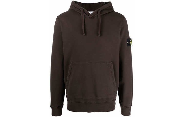 Stone Island Compass Logo Hoodie Brown Fashion Sweater 751564120-V0070