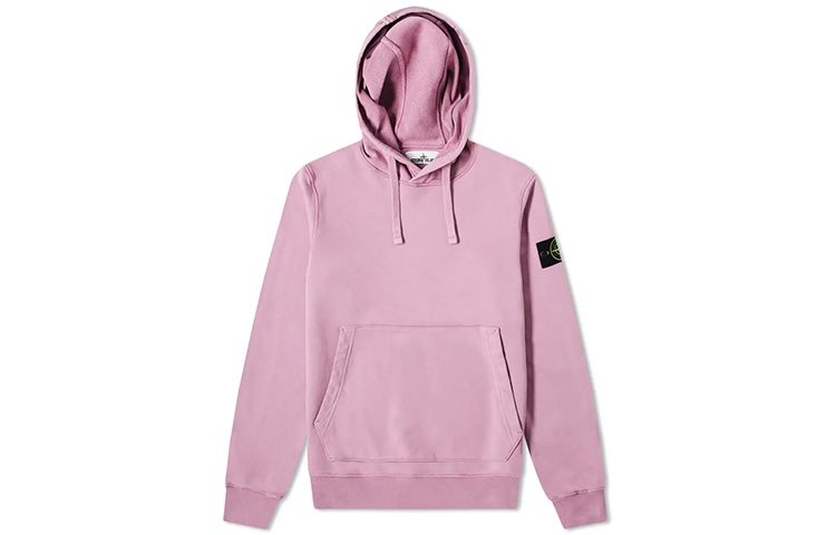 Stone Island Compass Logo Hoodie Pink Pullover 721564151-V0086