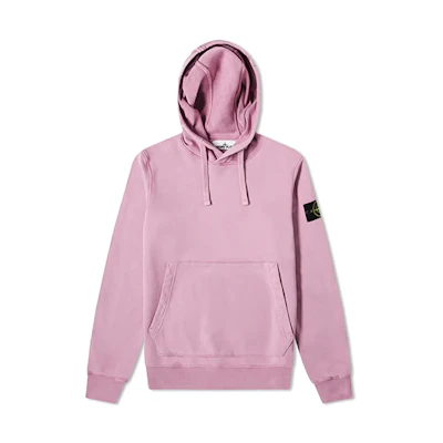 Stone Island Compass Logo Hoodie Pink Pullover 721564151-V0086
