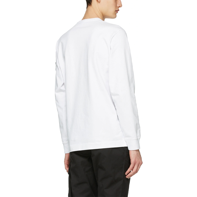 Stone Island Compass Logo Loose Fit Long Sleeve T-Shirt Men’s White 741564450-V0001 圖 5