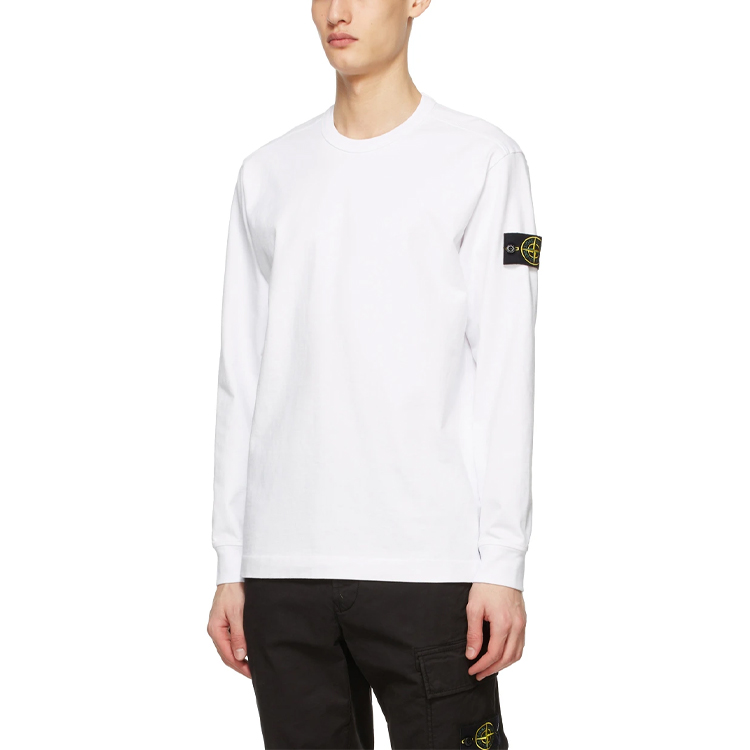 Stone Island Compass Logo Loose Fit Long Sleeve T-Shirt Men’s White 741564450-V0001 圖 7